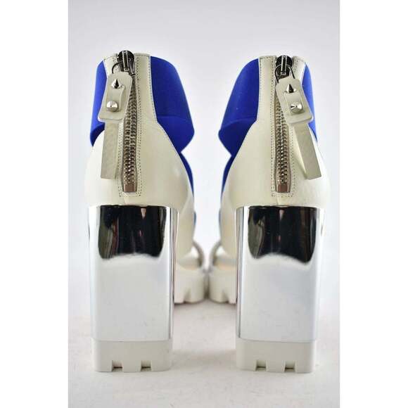 Christian Louboutin Patrouiagoma 100 Blue Strap Sandal Block Heel Pump 40.5 - Picture 11 of 12